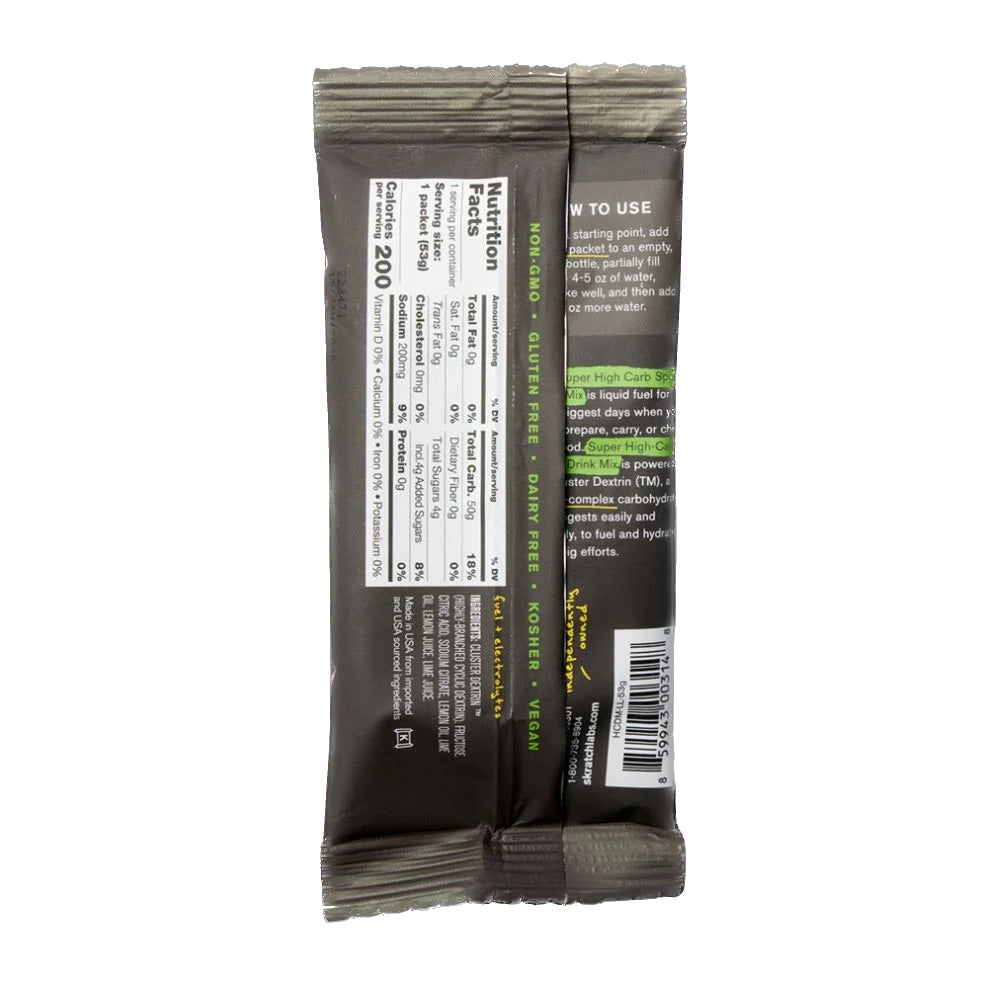 SKRATCH SUPER HIGH CARB SINGLE SERVING BAG-LEMON LIME
