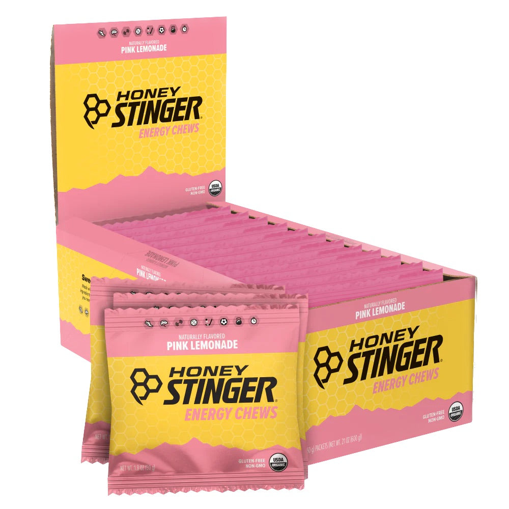 HONEY STINGER CHEWS-PINK LEMONADE