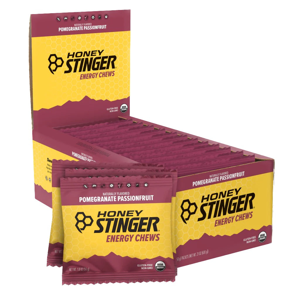 HONEY STINGER CHEWS-POMEGRANATE PASSIONFRUIT