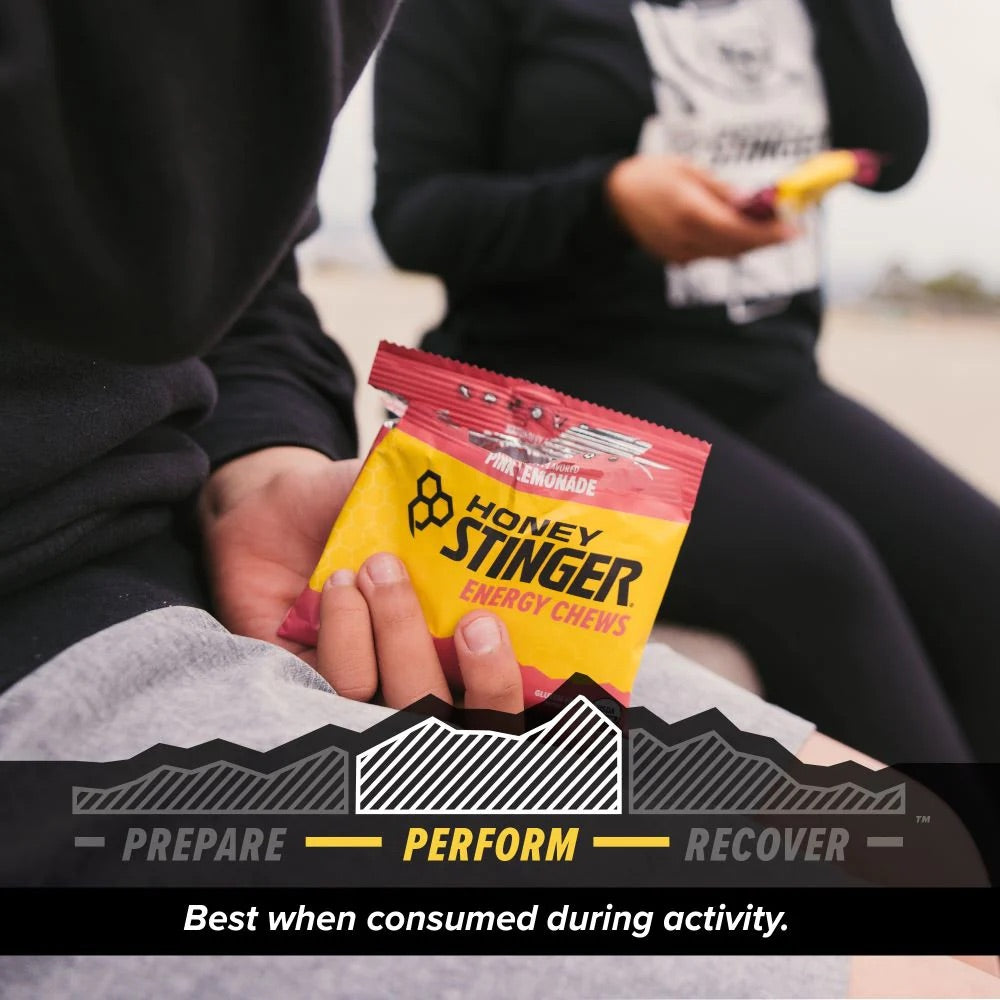 HONEY STINGER CHEWS-PINK LEMONADE
