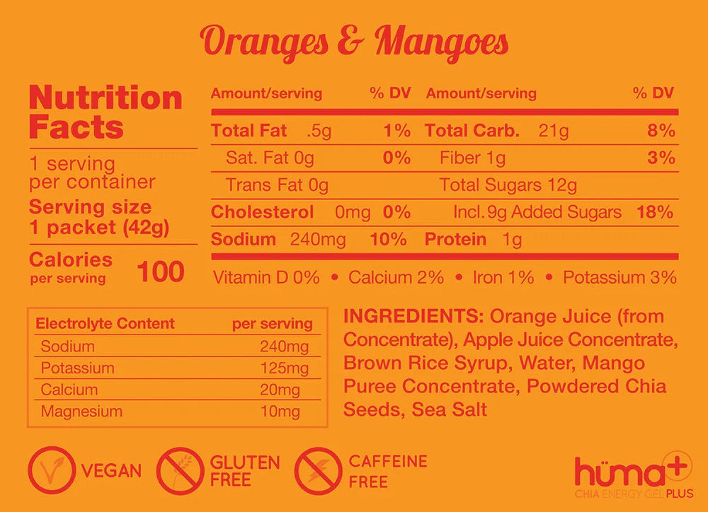HUMA GEL +-ORANGES AND MANGOES