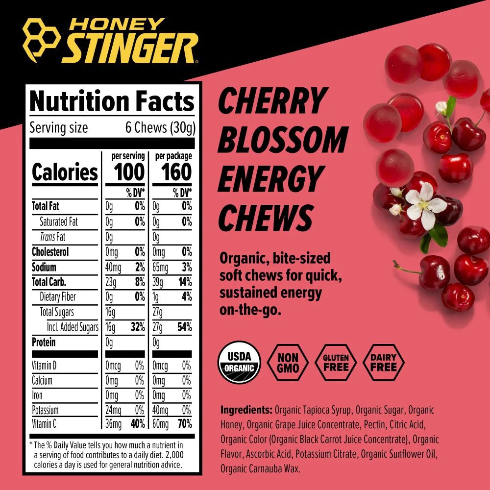 HONEY STINGER CHEWS-CHERRY BLOSSOM