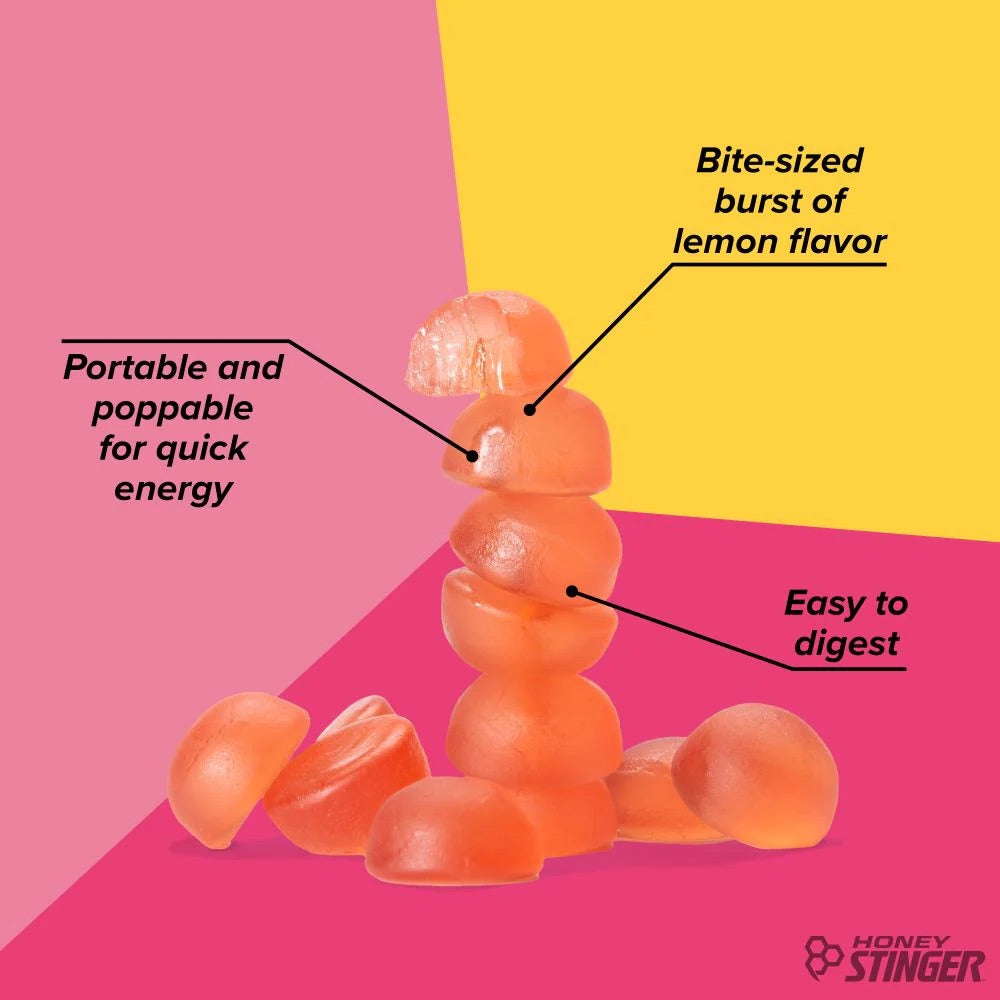 HONEY STINGER CHEWS-PINK LEMONADE